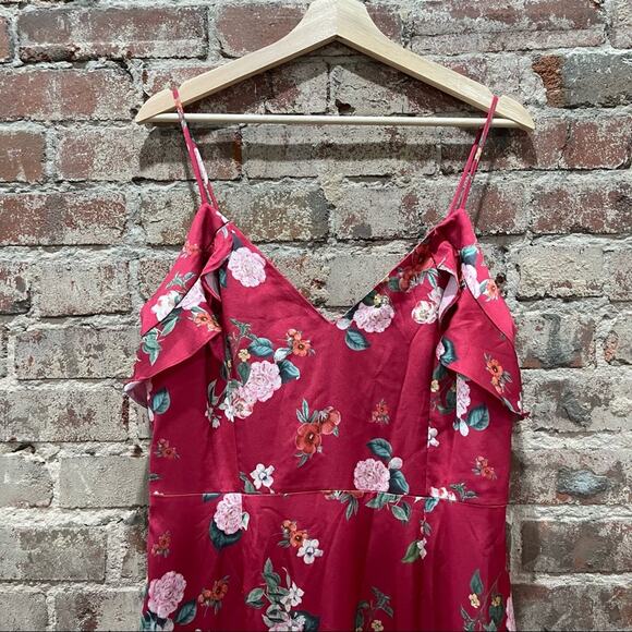 Keepsake The Label Magenta Floral Tiered Maxi Dress NWT Size XL - Picture 5 of 10